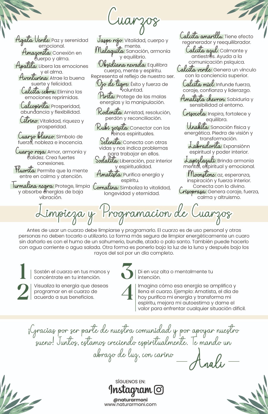 Cuarzos pulidos y en bruto