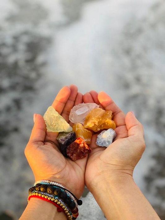 Kit 7 chakras de cuarzos en bruto